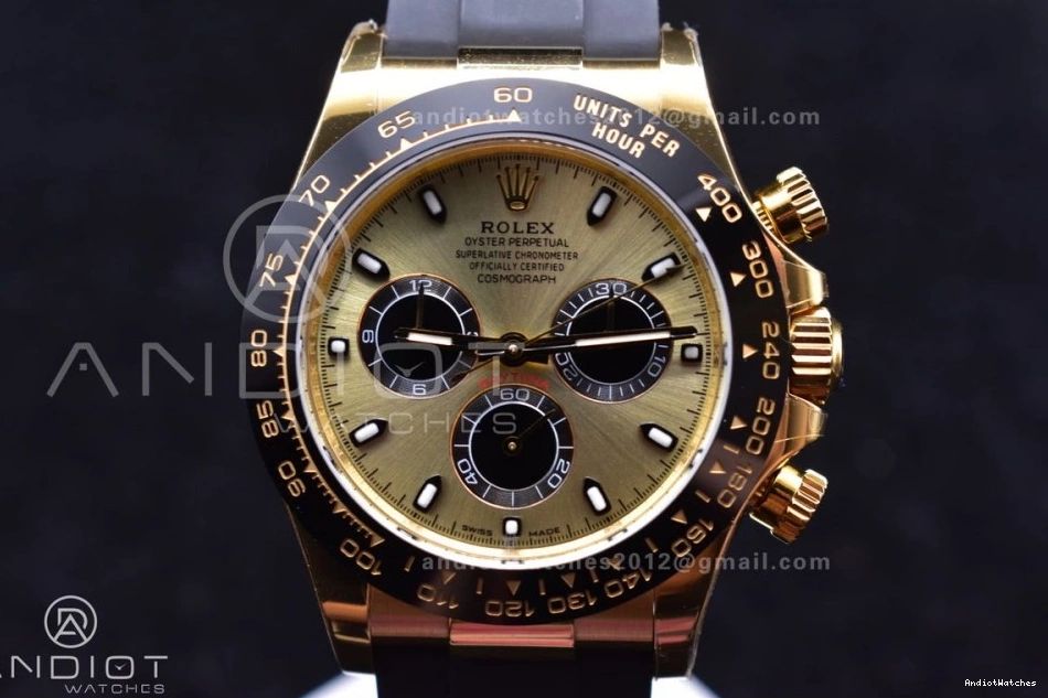 On SA4130 Strap 1:1 Black Oysterflex 769 Rubber AllSeason Daytona Diamonds Edition V Best Dial BTF 116518 0206